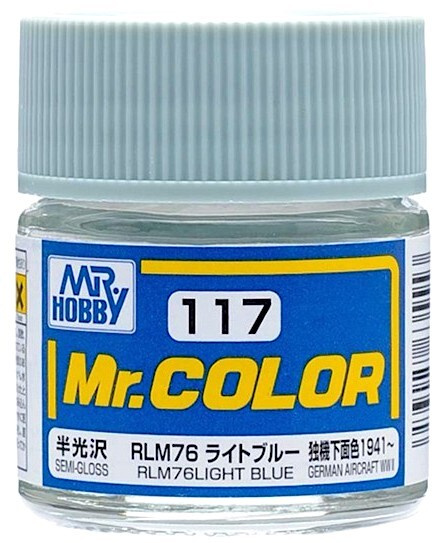 Mr.Color Краска эмалевая цвет RLM76 Светло-голубой полуматовый, 10 мл  #1