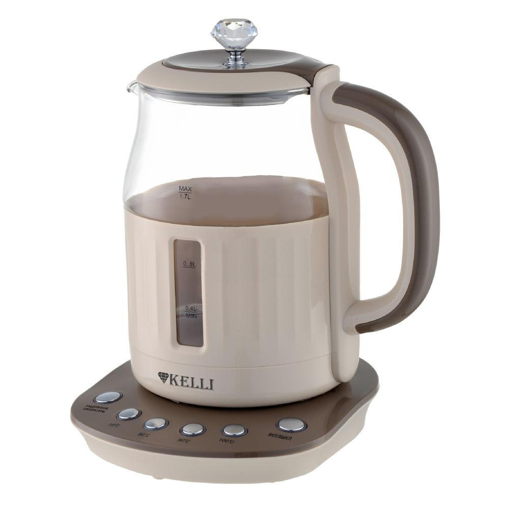 Чайник электрический Kelli KL-1373, кофейный #1