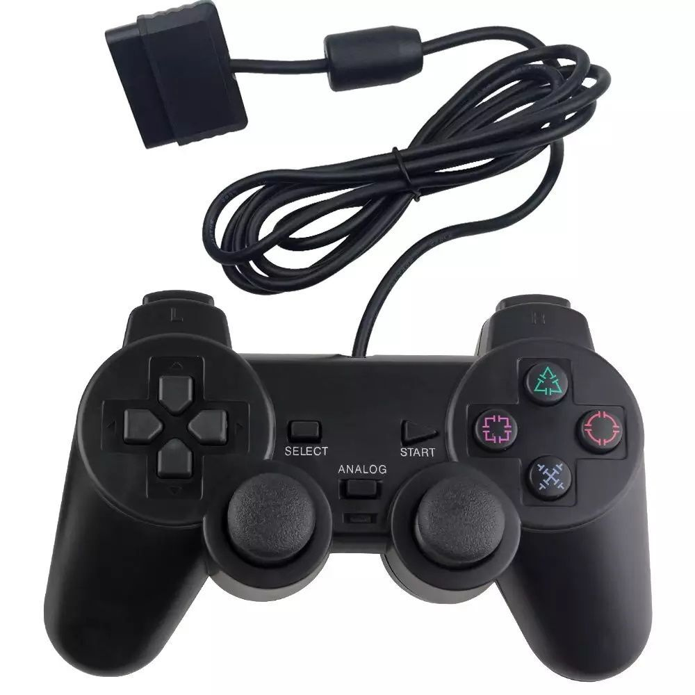 Контроллер проводной DualShock 2 (черный) (упаковка пакет) #1