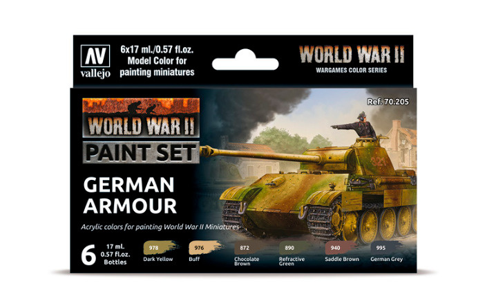 Набор красок Vallejo MODEL COLOR SET: WWII GERMAN ARMOUR (6) #1