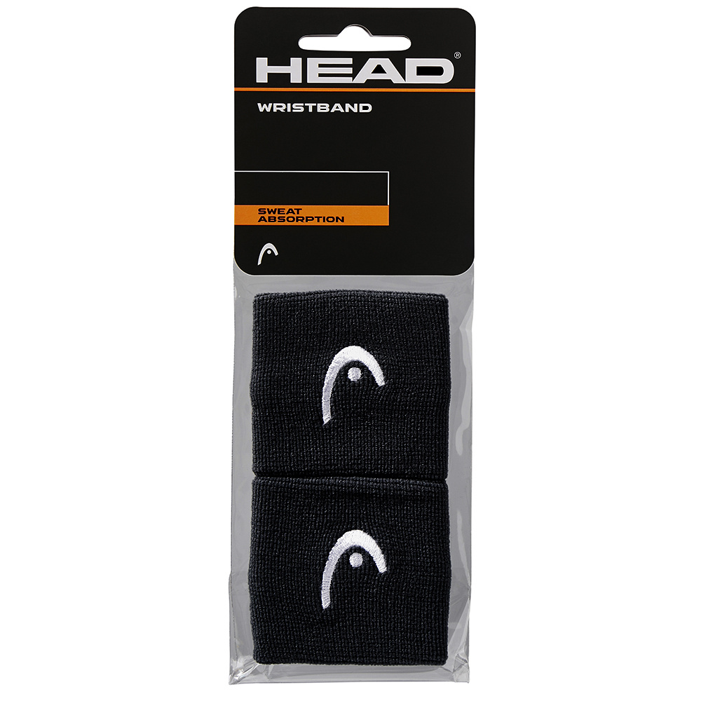 Напульсники HEAD 2,5'' (6,4 см) 285050-BK, 2 шт., черные #1