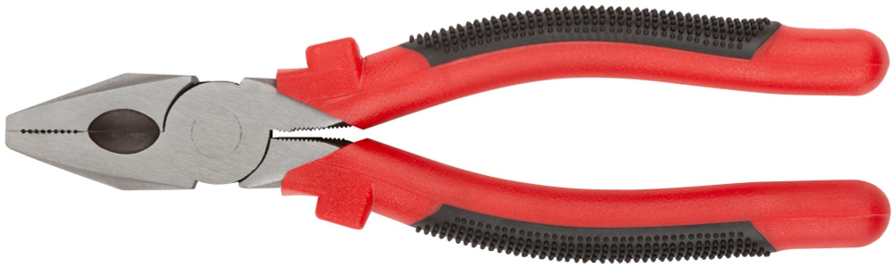 Плоскогубцы комбинированные "Стандарт" красно-черные пластиковые ручки, полированная сталь 200 мм FIT #1
