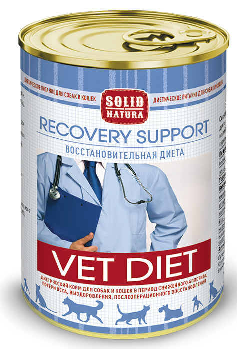 Корм влажный Solid Natura VET Recovery Support диета для кошек и собак, консервы 0,34 кг  #1