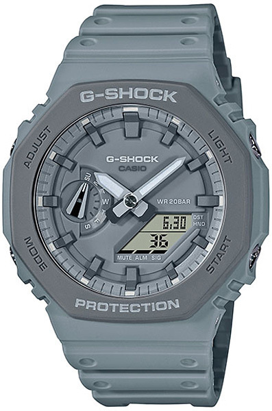 Противоударные мужские наручные часы Casio G-Shock GA-2110ET-8A с подсветкой, будильником и секундомером #1
