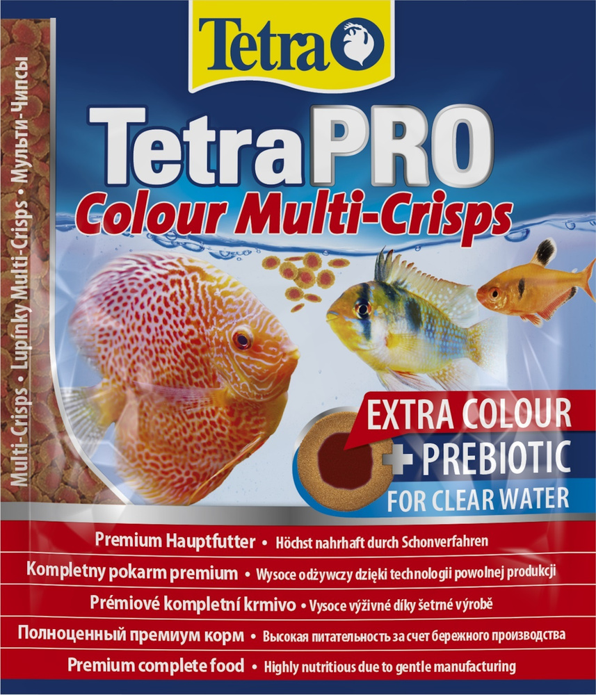 Корм сухой для рыб сухой TetraPro Colour Multi-Crisps 12гр пакетик, чипсы для окраса красивых, ярких #1