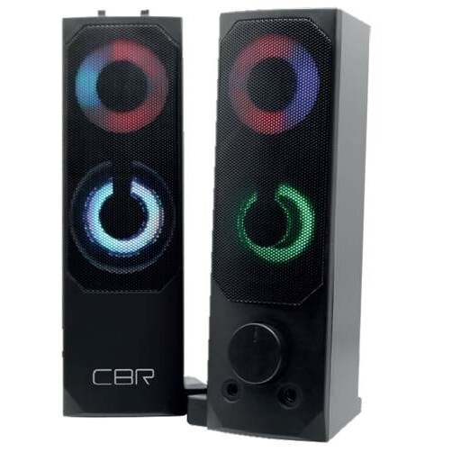 CBR CMS 514L Black, Акустическая система 2.0, питание USB, 2х3 Вт (6 Вт RMS), пластик, RGB-подсветка, #1