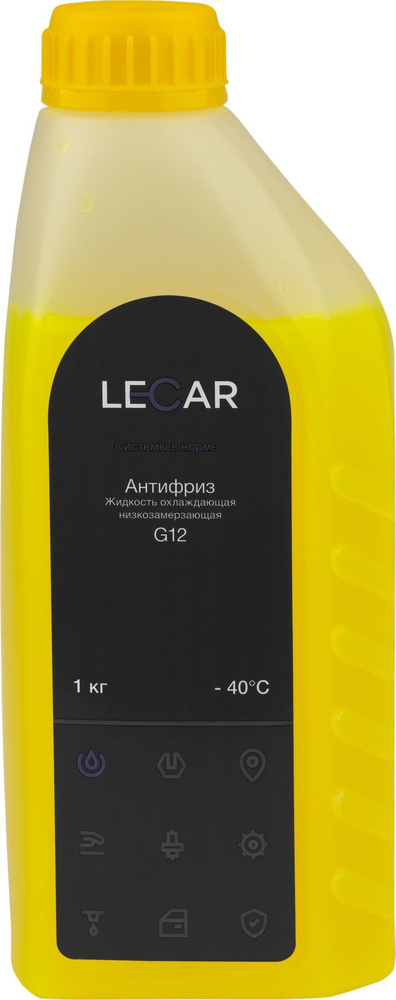 Антифриз LECAR G12, цвет: желтый, 1 кг #1