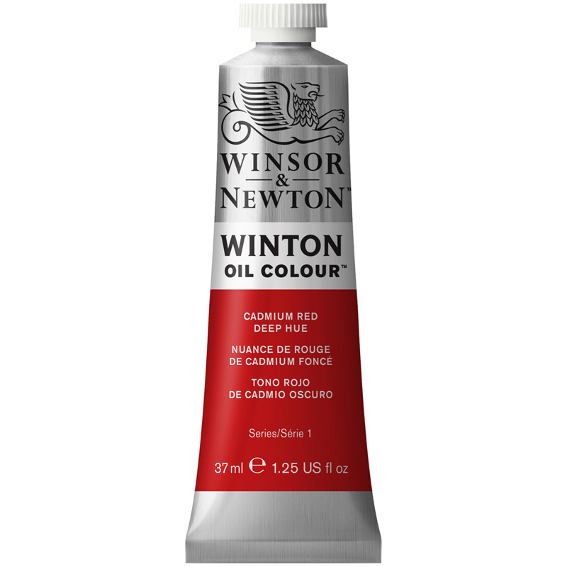 3 шт., Краска масляная художественная Winsor&Newton "Winton", 37мл, туба, насыщенно-красный кадмий  #1