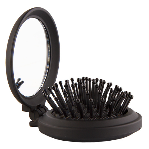 LADY PINK Щетка для волос BASIC mini black массажная круглая soft touch #1