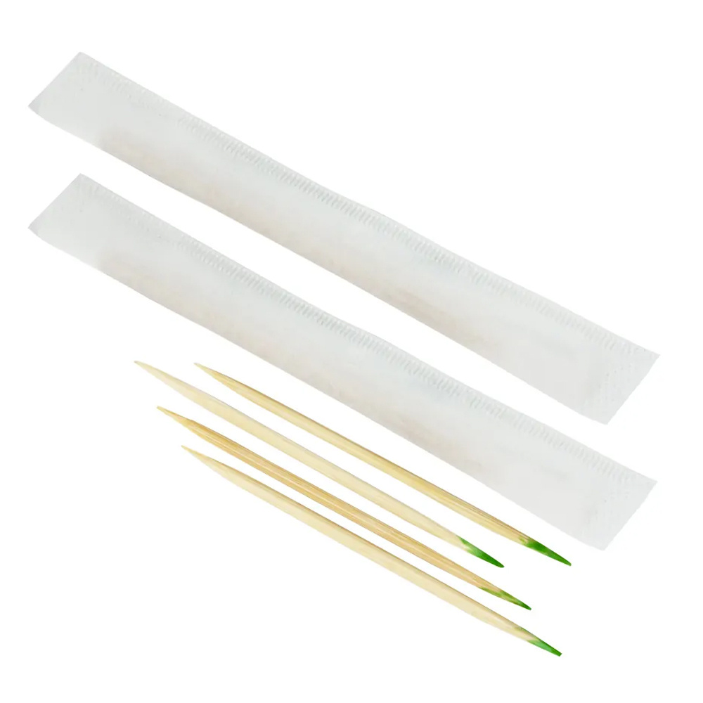 Зубочистки бамбуковые Viatto BT-3M с ментолом в индивидуальной упаковке / зубочистки деревянные / 1000 #1
