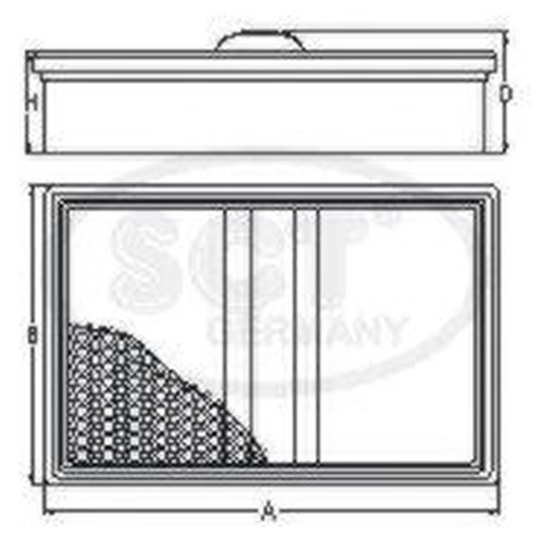 Фильтр воздушный Sct SB2051 для Hyundai Sonata IV, Trajet; Kia Magentis #1