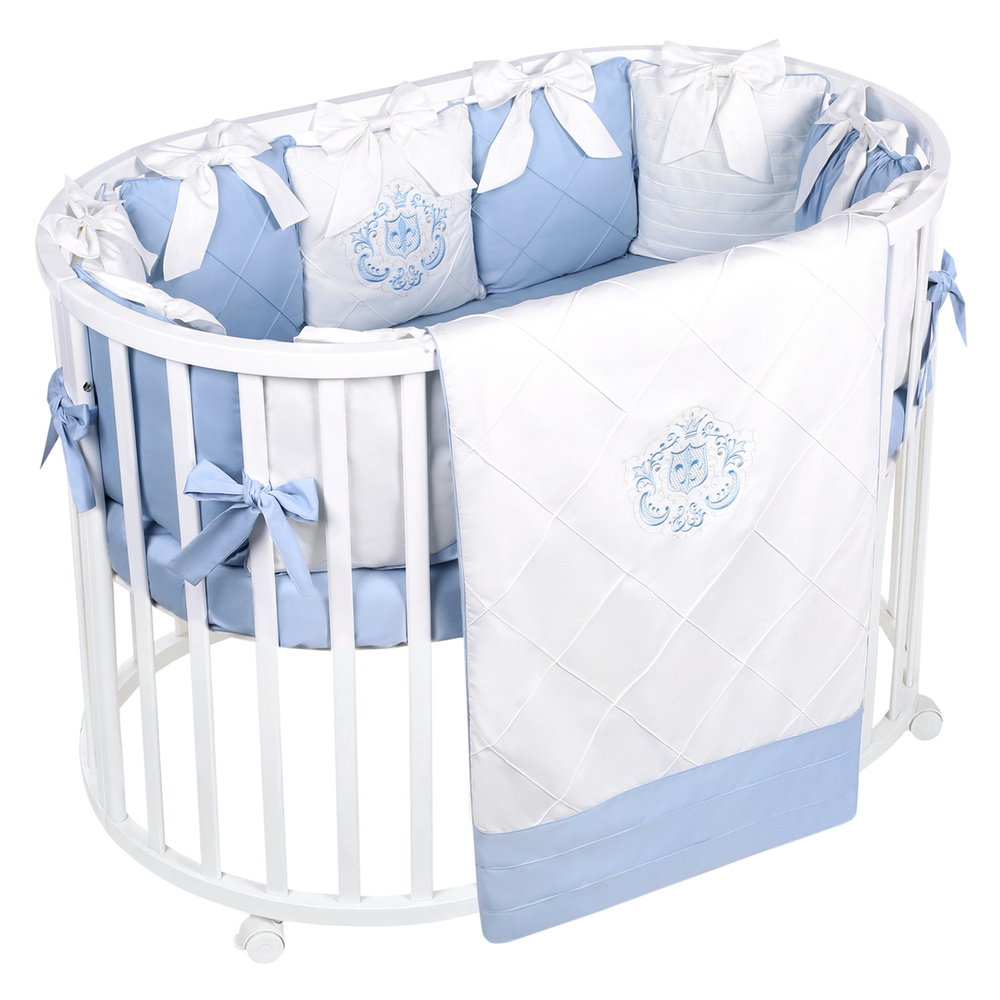 Комплект в кроватку для новорожденного с бортиками, одеяло-конверт на выписку "Императорский", одеяло-конверт #1