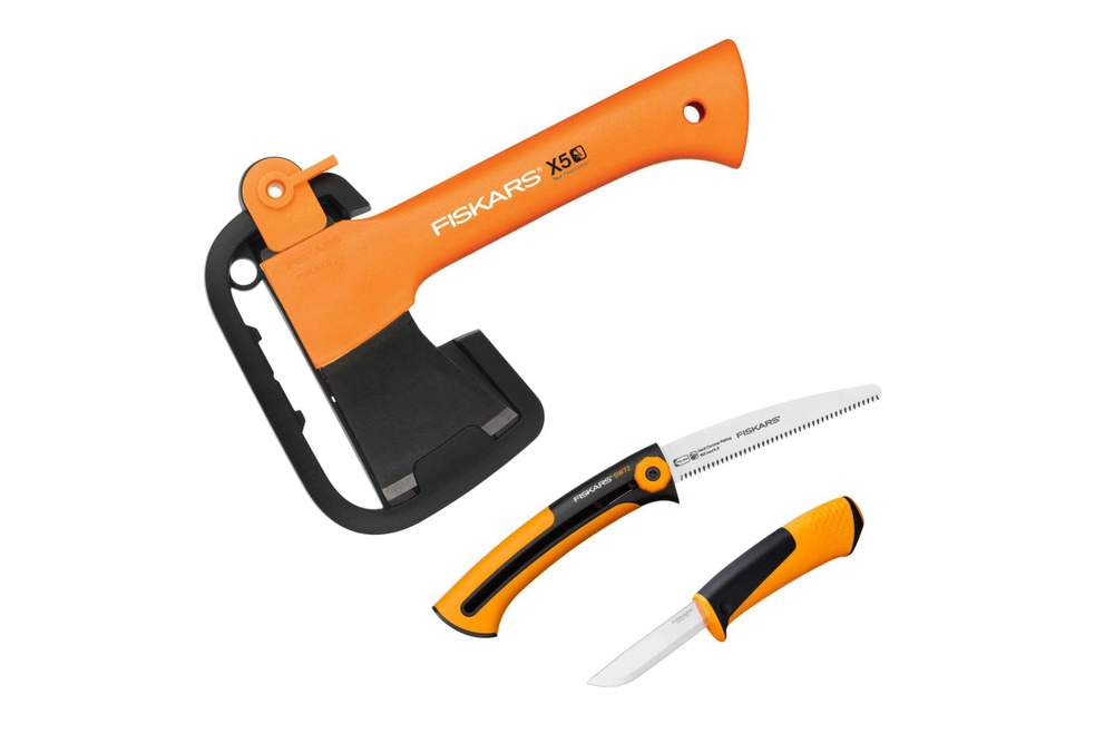 Набор FISKARS (топор X5 + пила + нож универсальный) #1