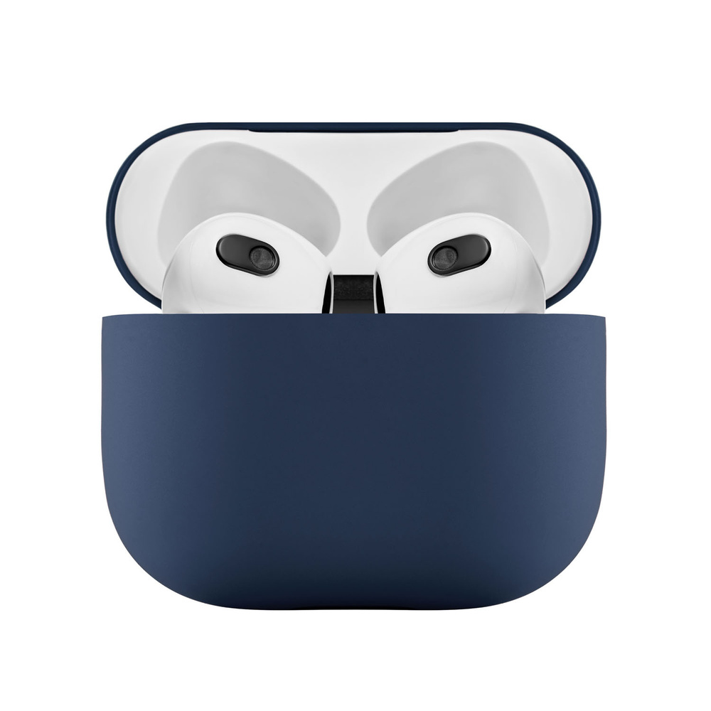 Ультратонкий силиконовый чехол uBear Touch case для AirPods 3, темно-синий  #1