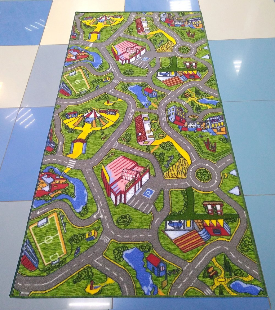 Витебские ковры Коврик для детской, Полиамид, Искусственный войлок, разноцветный, 1 x 2 м  #1