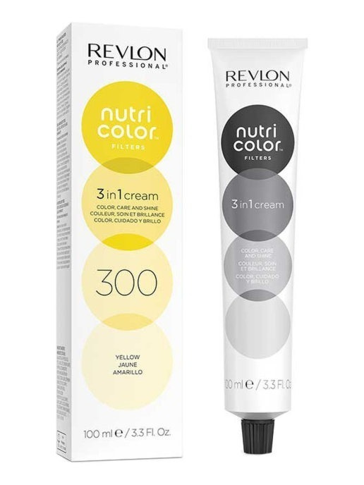REVLON PROFESSIONAL Прямой краситель NUTRI COLOR FILTERS для тонирования волос 300 желтый, 100 мл.  #1