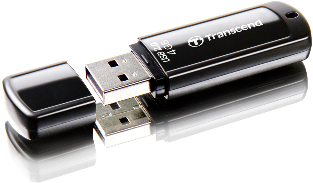 USB Флеш накопитель Transcend 4GB JetFlash 350 (Black) USB 2.0 #1