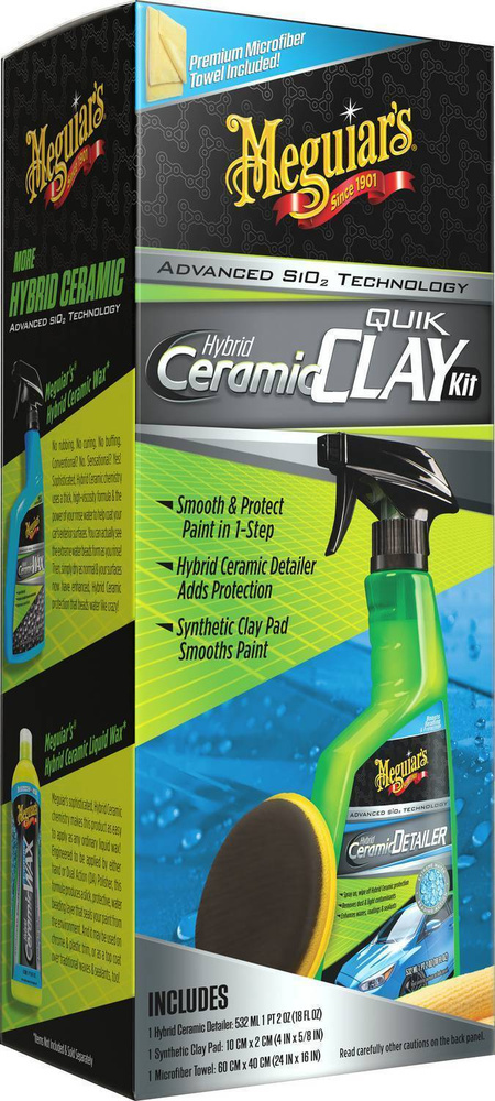 Набор для очистки кузова Hybrid Ceramic Quik Clay Kit Meguiar's, 532 мл. #1