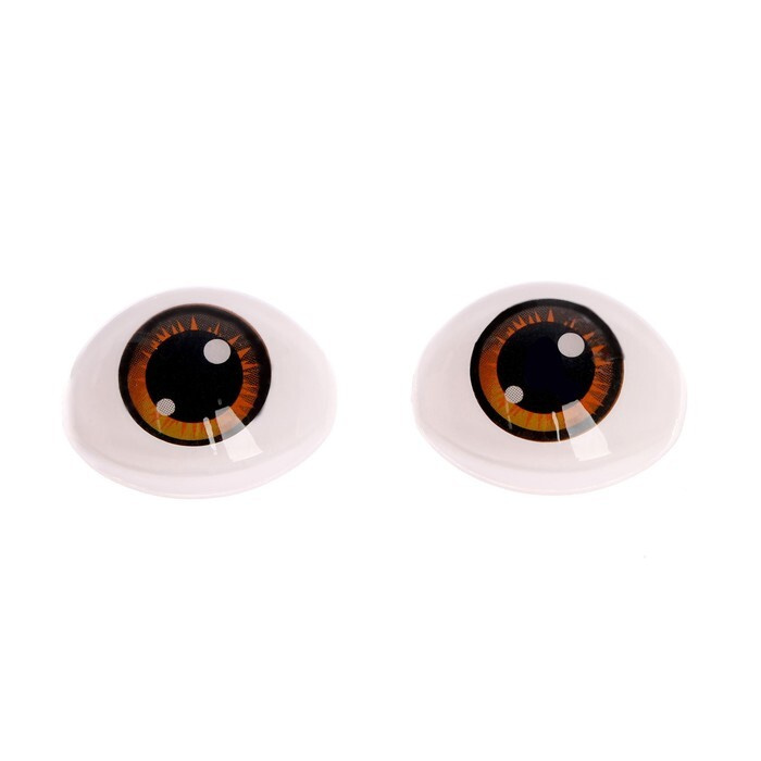 Глаза для кукол, набор 10 шт., размер 1 шт: 11,6х15,5 мм, цвет коричневый  #1