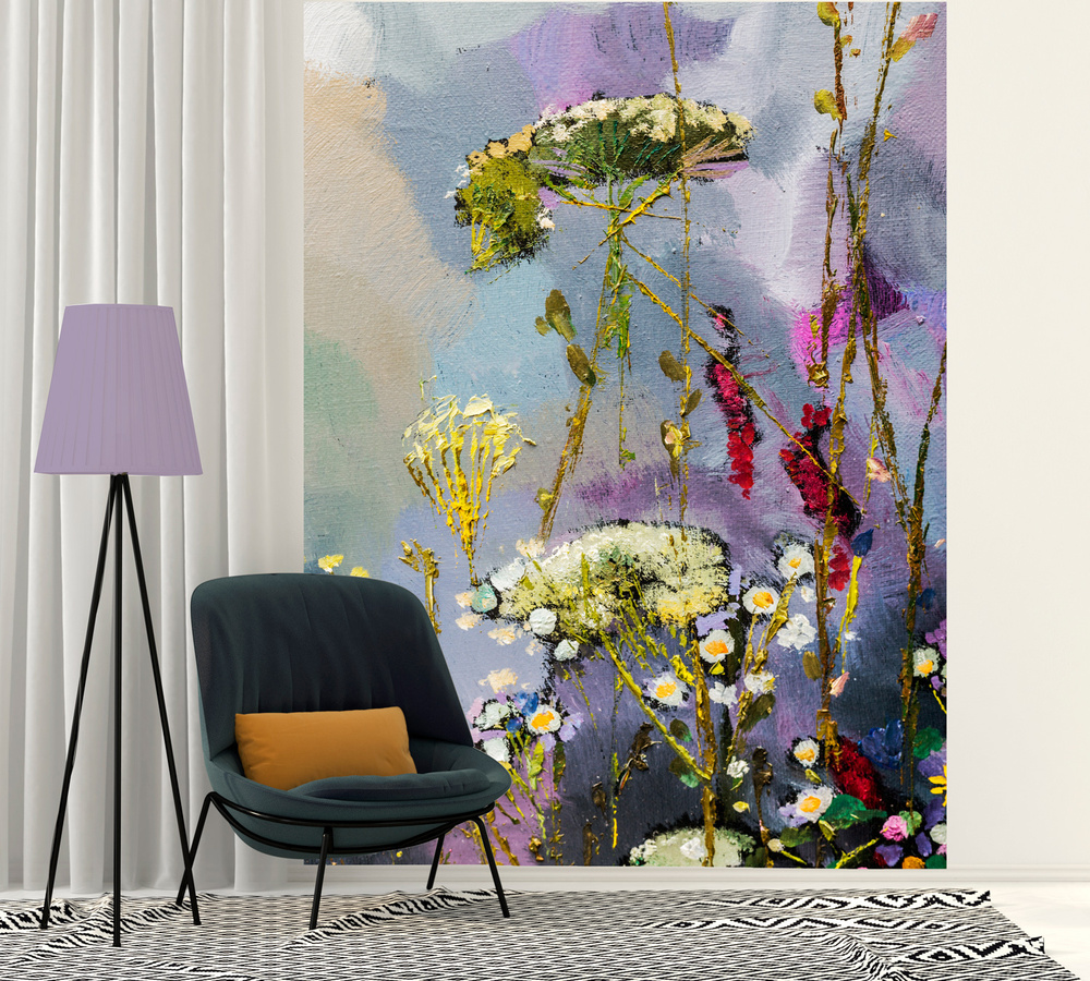 Фотообои HARMONY Decor Живопись Полевые цветы, 200 x 270 см #1