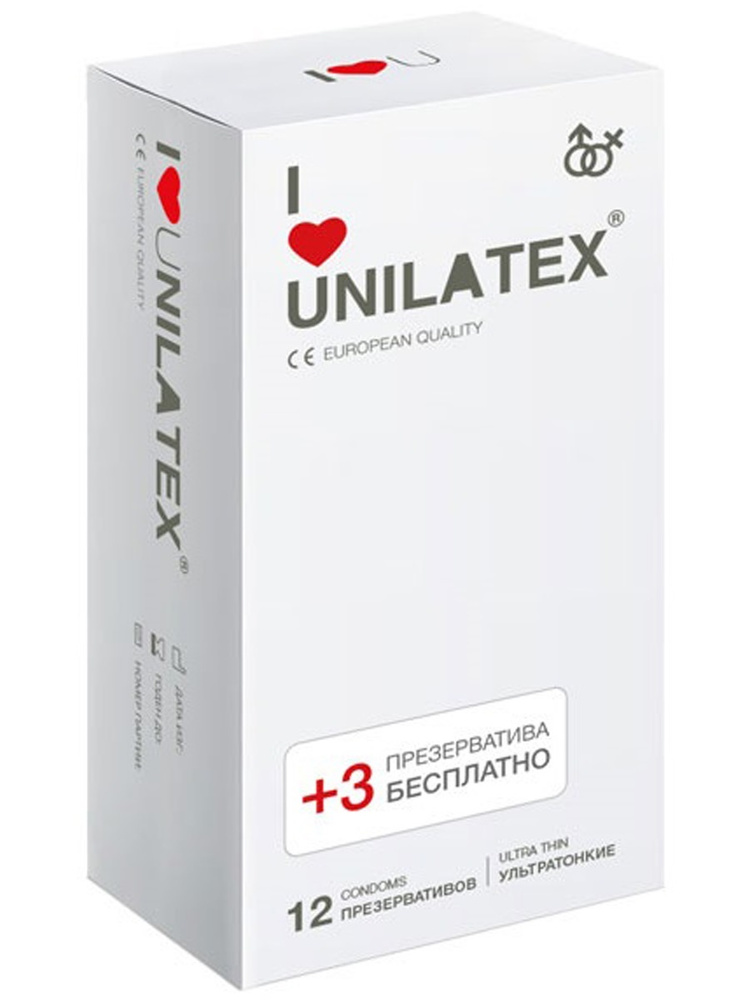 Ультратонкие латексные презервативы Unilatex Ultrathin, контрацептивы 15шт.  #1