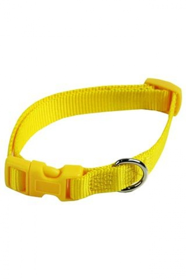 Papillon Нейлоновый ошейник 15мм-33-40см,желтый (Adjustable nylon collar, 15 mm x 33 - 40 mm, colour #1