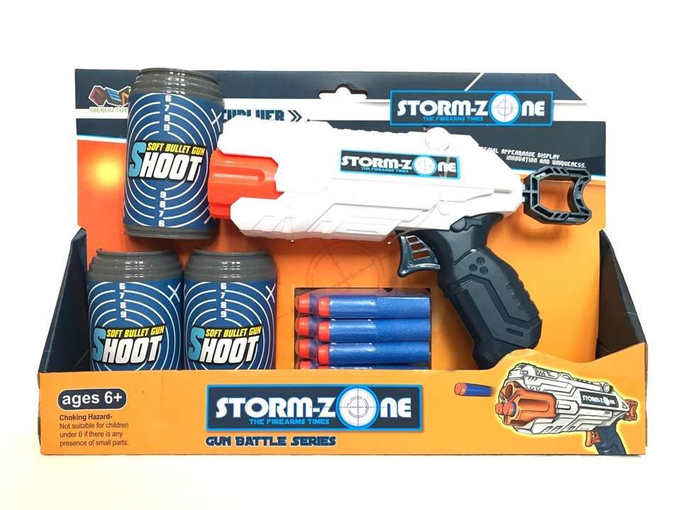 Игрушка Бластер Storm-zone / Бластер с мягкими пулями в комплекте  #1
