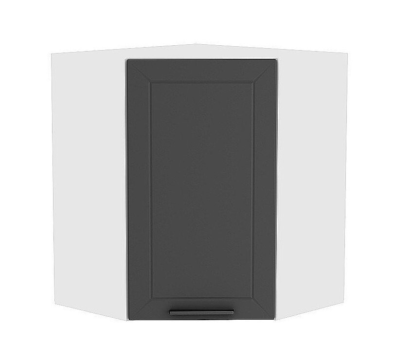 Шкаф кухонный навесной угловой Полюс, МДФ Soft-touch темно-серый  #1
