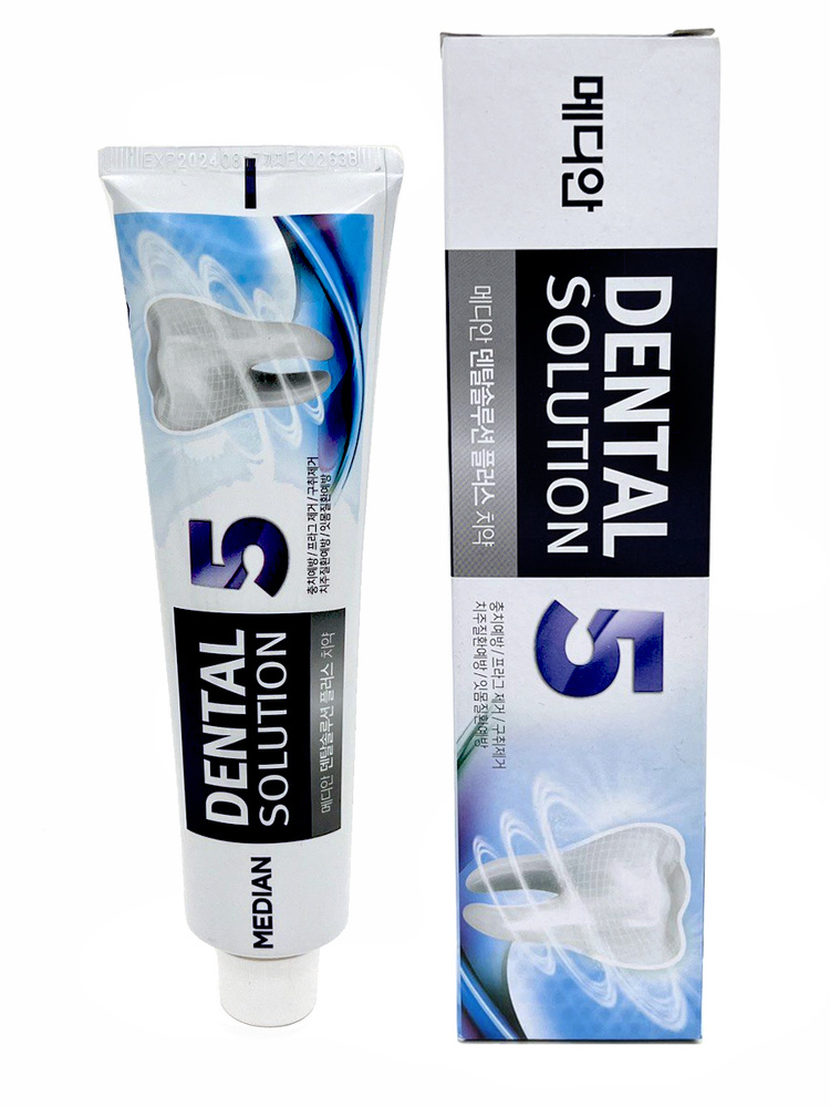 Median Зубная паста отбеливающая от кариеса и зубного камня с ароматом мяты, Корея, Dental Solution 5,150 #1