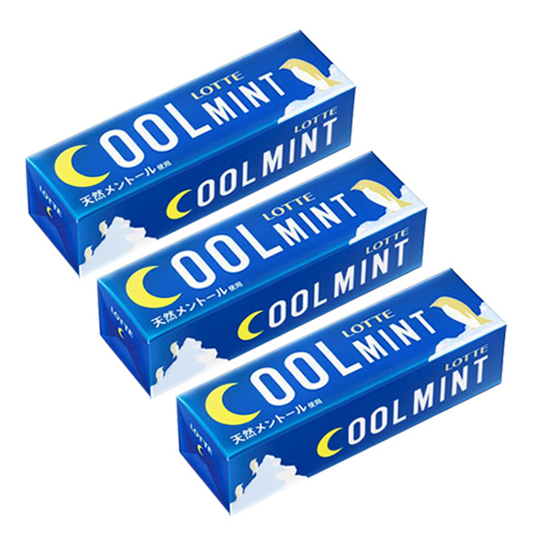 Lotte Японская жевательная резинка Cool Mint 3шт (освежающая мята)  #1