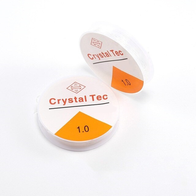 Нить-Резинка элистичная Crystal Tec для рукоделия (бисероплетения), диаметр 1 мм, длина 10 м, прозрачная, #1