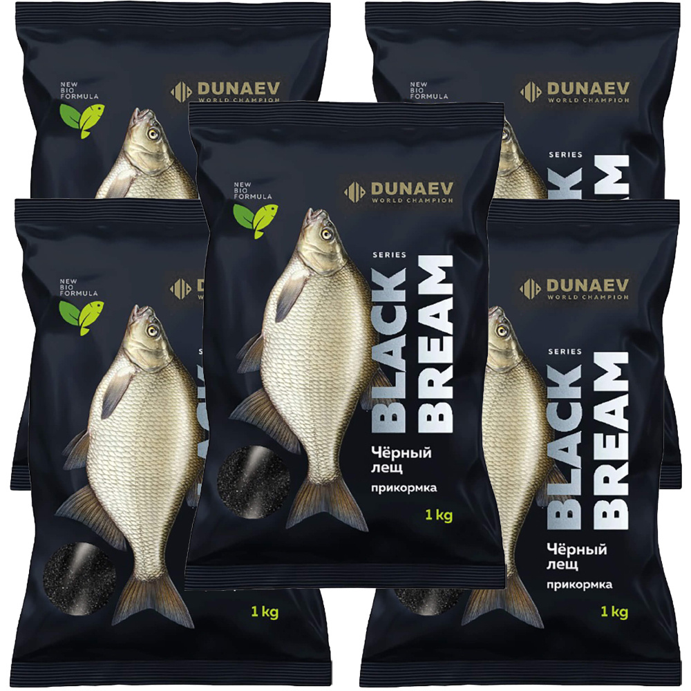 Прикормка натуральная рыболовная Dunaev BLACK Series BREAM (Лещ) (5 упаковок, 5 кг) / Принадлежности #1