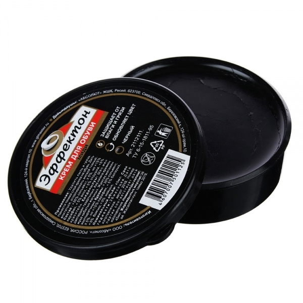 Воск д/обуви ЧЕРНЫЙ Эффектон, банка, 45мл - купить с доставкой по ...