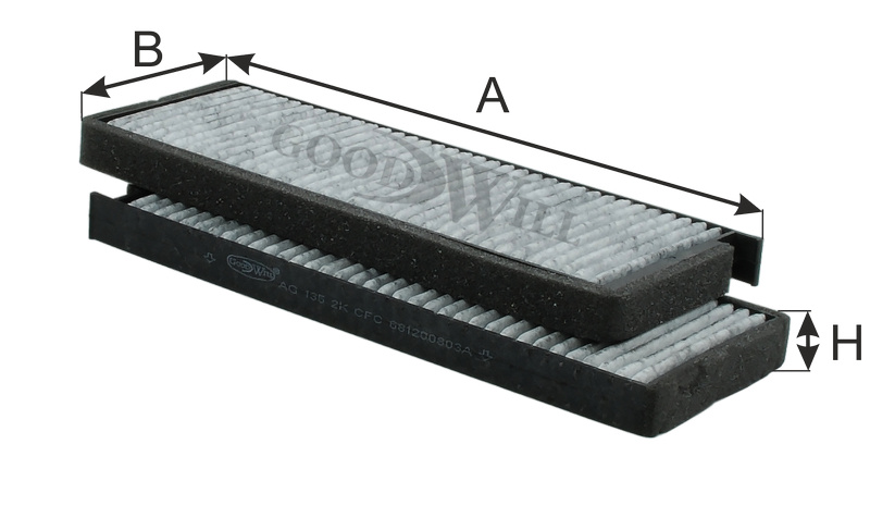 Goodwill Фильтр салонный арт. AG 135 2K CFC, 1 шт. #1