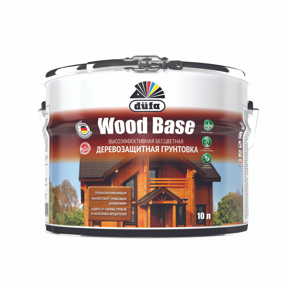 Грунт деревозащитный dufa WOOD BASE бесцветный 10 л. #1