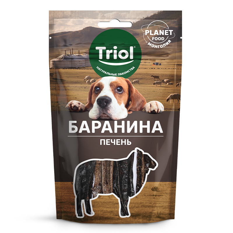 Triol Лакомство для собак PLANET FOOD "Печень баранья", 50г, 6 упаковок  #1