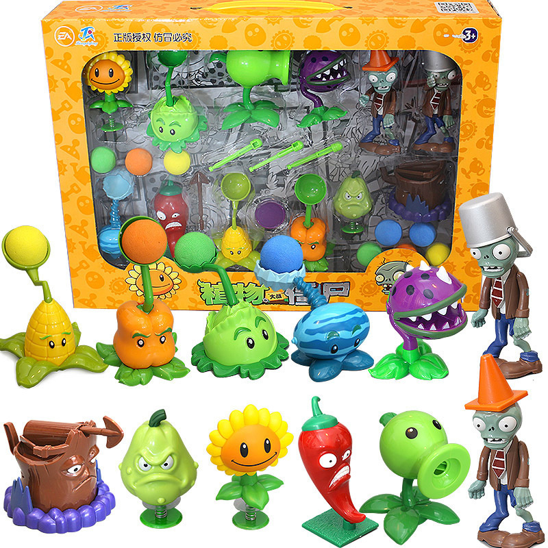 Набор фигурок Plants vs Zombies set K / Растения против зомби (Set. 4-14см )  #1