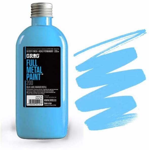 Заправка для маркеров и сквизеров Grog Paint FMP голубые Iceberg Blue 200 мл  #1