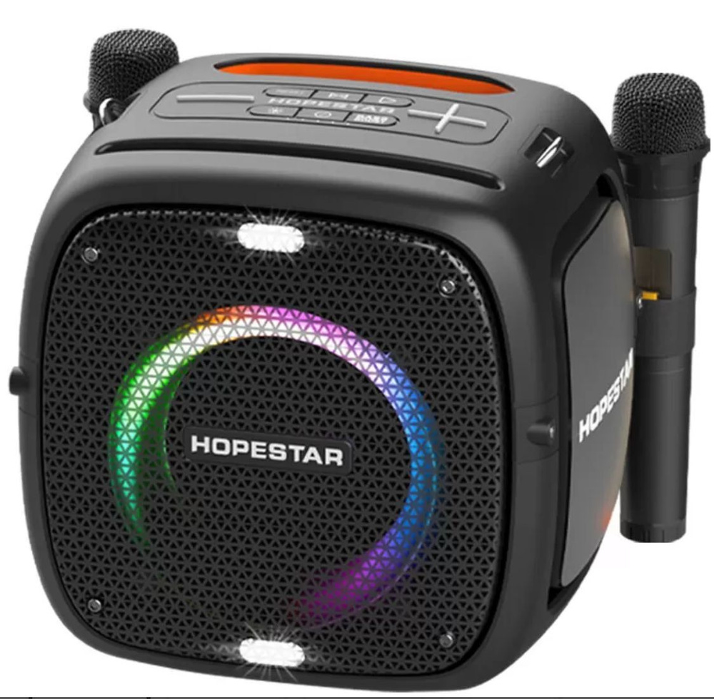 Колонка Hopestar Party One 80 Вт, два микрофона (черная) #1