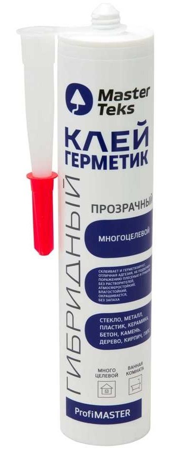 Клей-герметик многоцелевой Mastertex Hibrid 290 мл, прозрачный #1