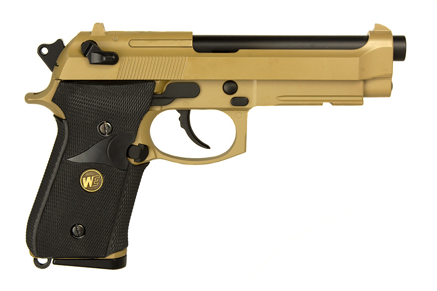 Страйкбольный Пистолет WE Beretta M9A1 TAN CO2 GBB (CP321(TAN)) #1