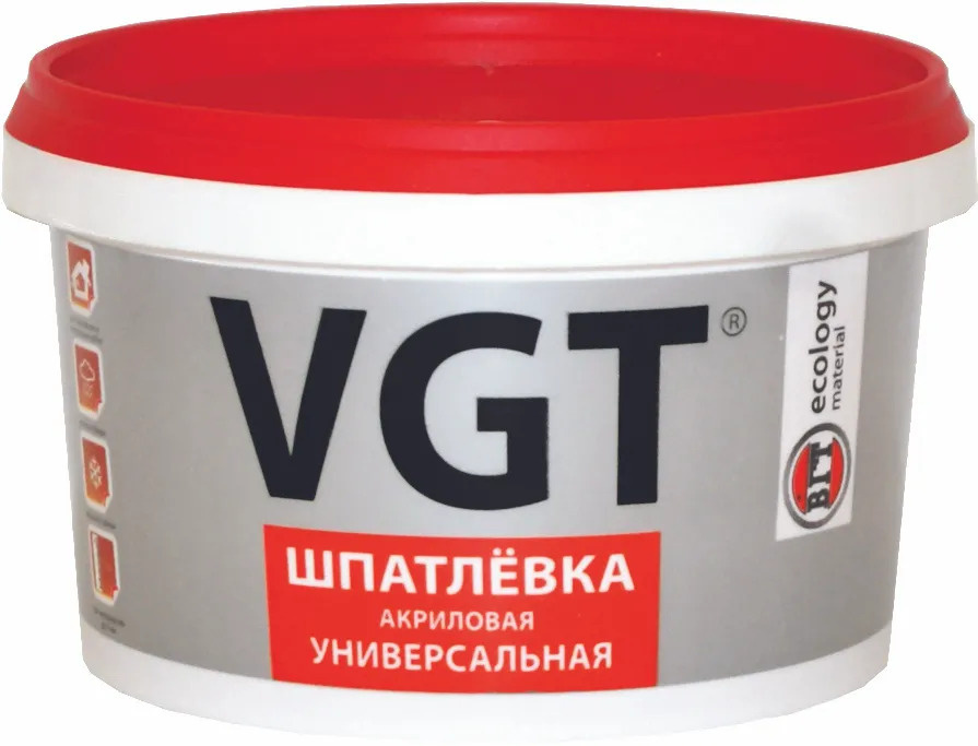 Шпатлевка Универсальная для Наружных и Внутренних Работ VGT / ВГТ Акриловая 1 кг, 1 шт  #1