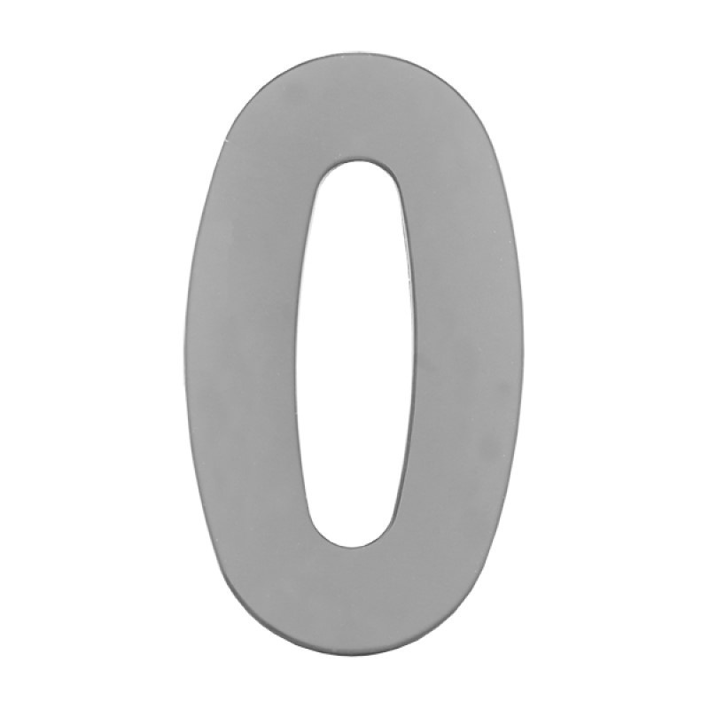 Номер дверной MARLOK Цифра "0", металл, хром (27294) #1