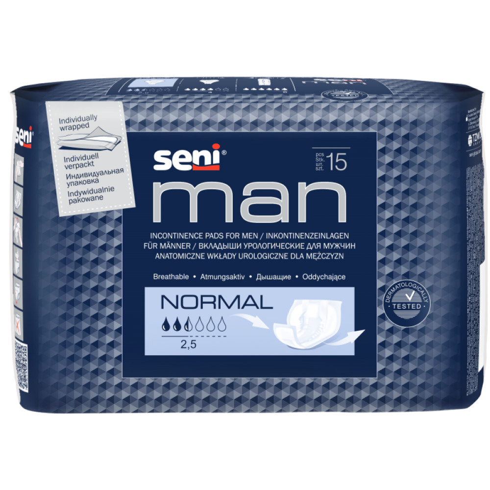 Прокладки урологические мужские Seni Man Normal, 15 шт. #1