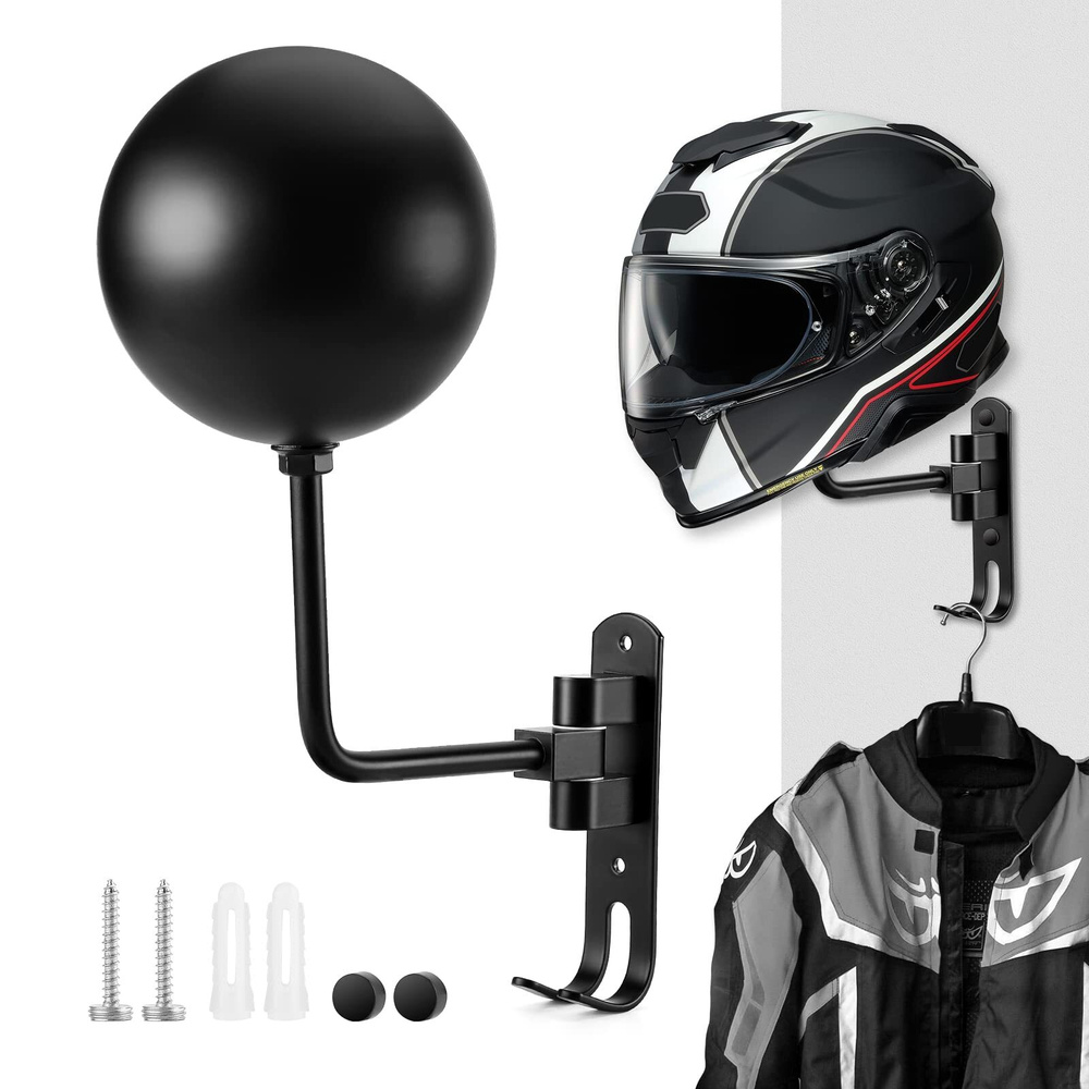 1шт стойка для мотоциклетного шлема, с крючком для пальто  #1
