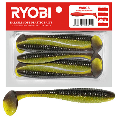 Мягкая силиконовая приманка риппер Ryobi VARGA (75mm), CN010 (frog eggs), ( упк. 5 шт.)  #1