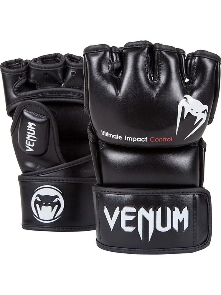 Перчатки ММА Venum Impact Black (M) #1