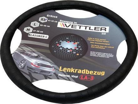 Оплетка на руль Vеttler Klassiker XLLA3black черный винил XL 41-42см для Газель  #1