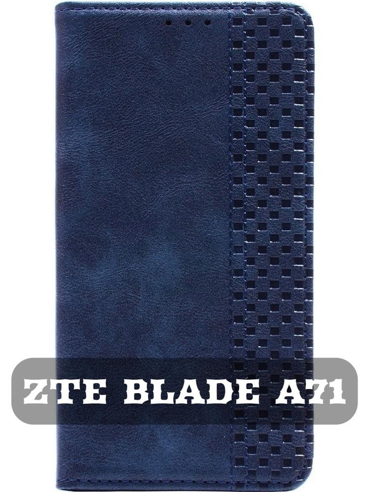 Чехол-книжка для ZTE Blade A71 / ЗТЕ Блейд А71, Темно-синий #1