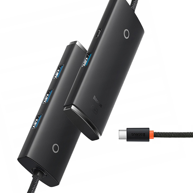 Хаб разветвитель 4 USB 3.0 5 Гбит/с Baseus Lite Series 4-Port Type-C 1m WKQX030401  #1